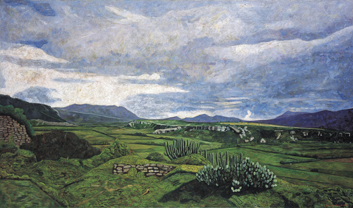 View from Yagul towards the East, 1996 (oil on linen)