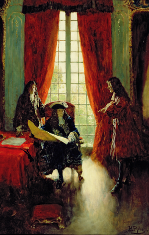 La Salle Petitions the King for Permission to Explore the Mississippi, from 'The Great La Salle' by Henry Loomis Nelson (1846-1908), published in Harper's Monthly Magazine, February 1905 (oil on canvas)