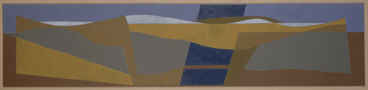 Poundbury Landscape, 1997 (oil on board)