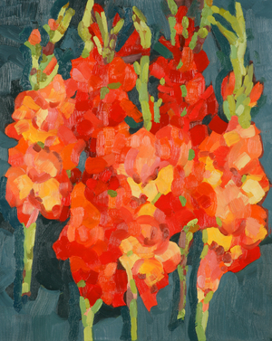 Cornish Gladioli, 2006 (oil on canvas)