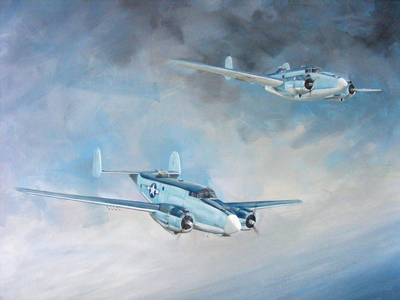 Harpoon Pair (acrylic on canvas)