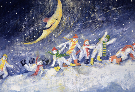 The Laughing Moon (gouache on paper)