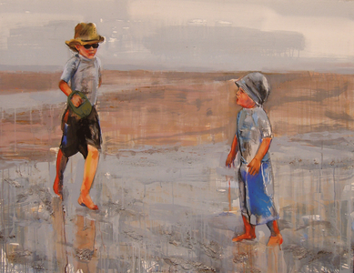 Christmas Creek, 2006 (watercolour, acrylic and sand on paper mounted on panel)
