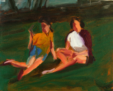 Two Girls, 2004 (oil on linen)