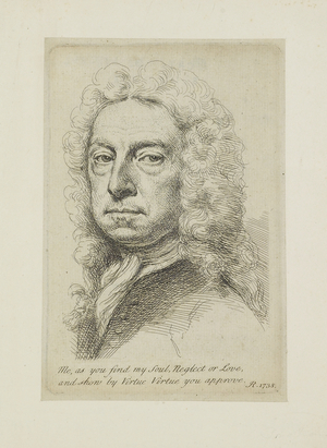 Self portrait, 1738 (etching)