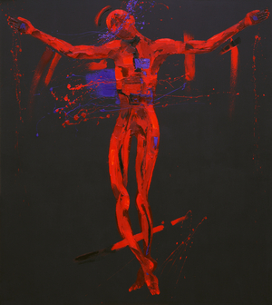 Jesus Dies on the Cross - Station 12, 2005 (oil on canvas)