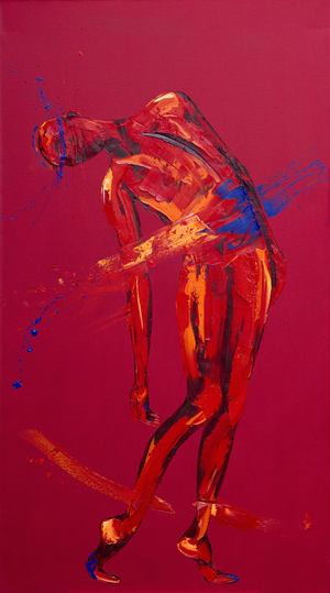 Jesus Falls for the Second Time - Station 7, 2005 (oil on canvas)