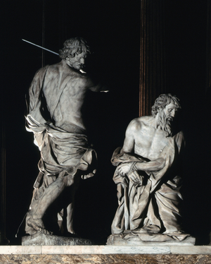 The Beheading of St. Paul, 1633-47 (marble)