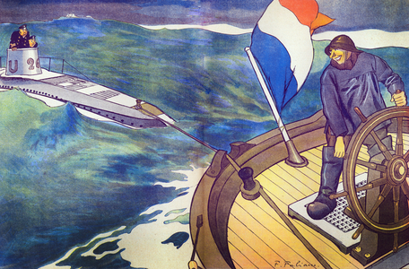 Illustration from 'La Baionnette', 29th March, 1917 (colour litho)