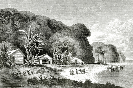 "Mouth of the Saigon River", illustration from 'a Visit to Saigon' by Walter Rose, published in 'Appleton's Journal', May 4, 1872 (litho)