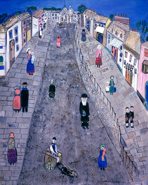 Market Jewst, Penzance, 2000 (oil on canvas)