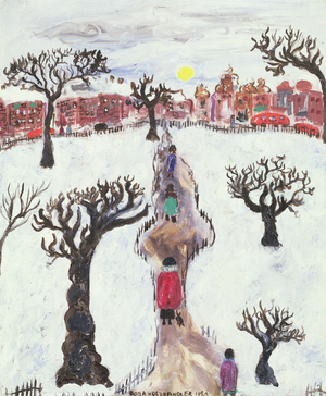 The path through the Park in the snow