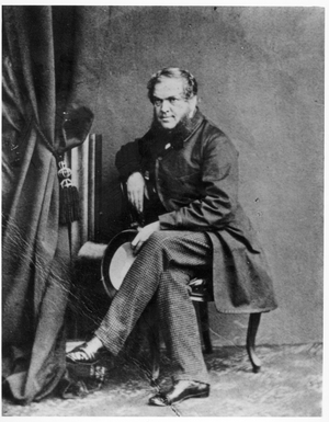 Portrait of John Forster (1812-76) (b/w photo)