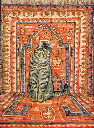 The Carpet-Cat (oil on canvas)