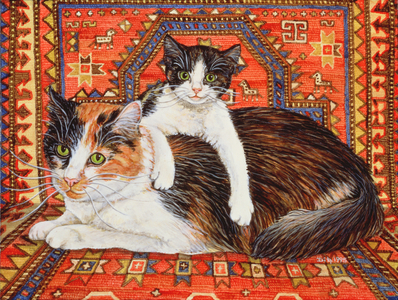 Kit-Cat-Carpet, 1995 (acrylic on panel)