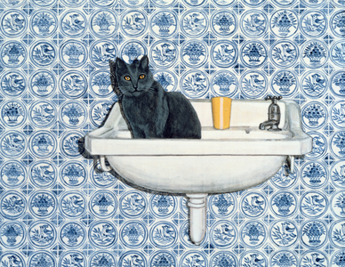My Bathroom Cat (painting)