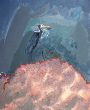 Great Blue Heron (oil on canvas)