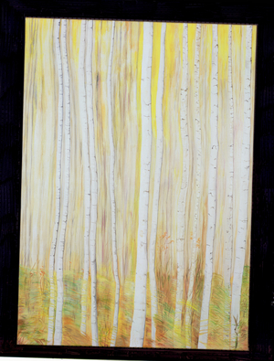 Silver Birches (oil on canvas)