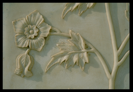 Carved lotus flower, detail from an exterior wall, 1643 (marble)