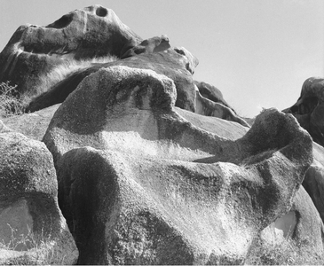 Rocks at Idar (b/w photo)