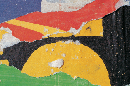 Poster on painted wall (photo)