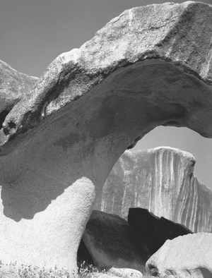 Rocks at Idar (b/w photo)
