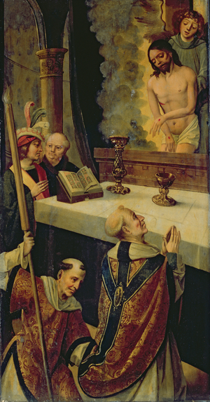 The Mass of St Gregory (oil on panel) (see also 279066)