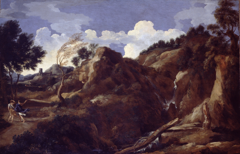 Mountainous Landscape with Approaching Storm, c.1638-39 (oil on canvas)