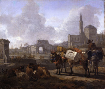 Classical Landscape (oil on canvas)
