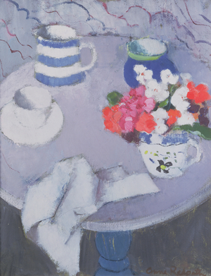 Still Life with Table (oil on canvas)