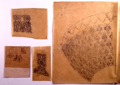 Architectural details, from sixteen sketches on tracing paper (pencil on paper)