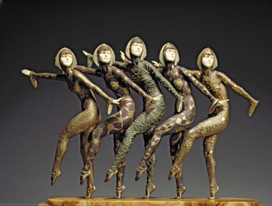 Les Girls, c.1930 (bronze and ivory)