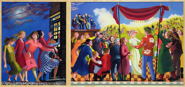 Wise and Foolish Virgins, 1994 (acrylic on canvas)