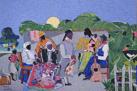 Quilting Time, 1986 (mosaic on plywood)