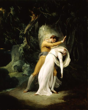 Celadon and Amelia, 1793 (oil on canvas)