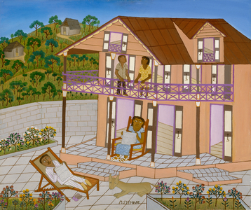 Sunday Morning Relaxation (oil on masonite)