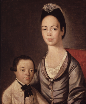 Mrs. Aaron Lopez and her son, Joshua, 1772/73 (oil on canvas)