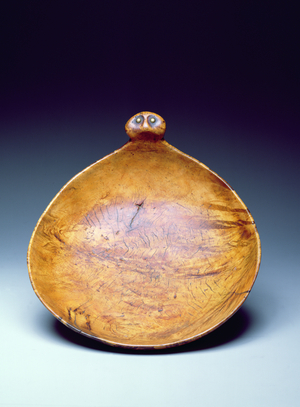 Bowl, Eastern Sioux, Native American, c.1850 (carved and polished maple with brass tacks)