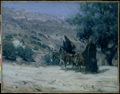 Flight into Egypt, 1899 (oil on canvas)