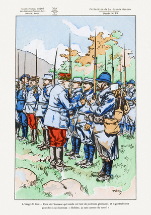 "Under the Machine Guns" - Images of the Great War, before 1920 (lithograph)