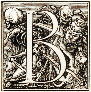 B: The Pope - The Alphabet of Death, c.1856 (engraving)