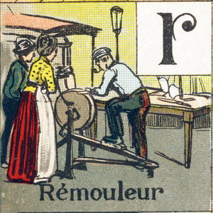 Profession Alphabet: Remourer. Unknown illustrator, beg of 20th century (illustration)