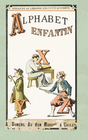 Un xylographe, un yankee et un zouave - Cover of the album of the Childish Alphabet, Editions Gordinne, c.1920
