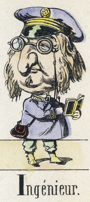 Letter I: Engineer. Alphabet of the Eastern Tale, c.1890 (Epinal print)