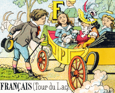 F - francais tour de lac - Oriental ABC and ABC of national costumes, c.1900 (chromolithograph)