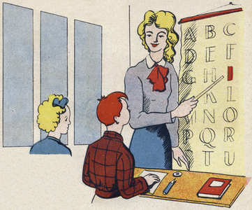 Alphabet primer "ABC des metiers", France, 1945 (print)