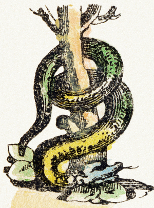 S - Serpent - Child Entertainment Alphabet c.1890 (Epinal print)
