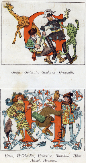 Abecedary illustration : Letter G, 1875 (print)