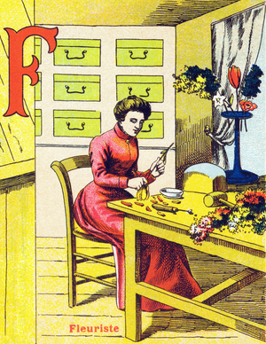 F : Fleuriste,1900 (chromolithograph)