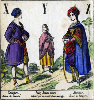 Alphabet of famous women. Unknown publisher, circa 1855